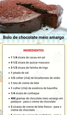 Receitas de Bolos Caseiros android App screenshot 2